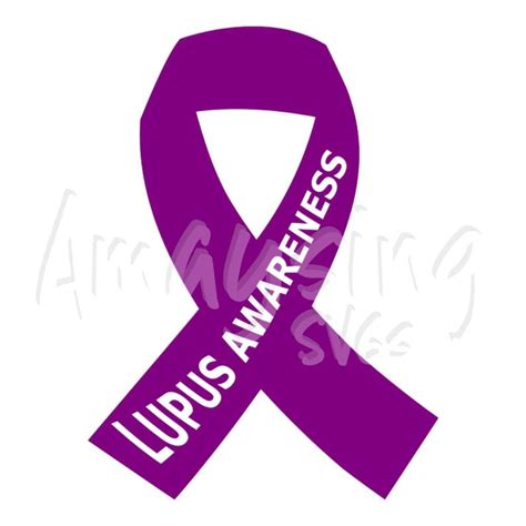 SVG Lupus Awareness Ribbon Lupus Purple Ribbon Lupus | Etsy