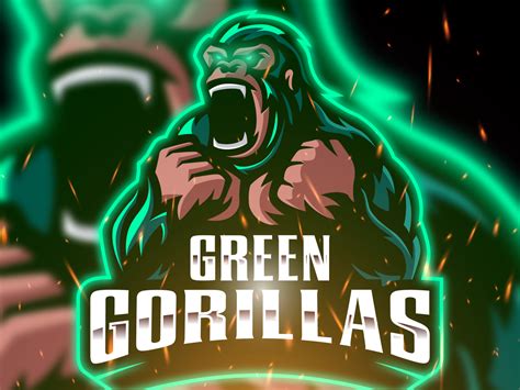 GREEN GORILLAS ESPORTS LOGO | Green gorilla, Esports logo, Team logo design