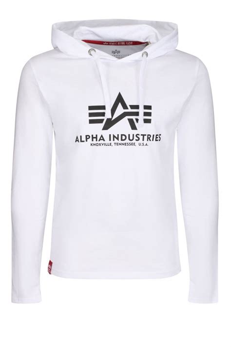 Alpha Industries Basic Logo OTH Mens Hoodie White | Buy Hoodys & Tees