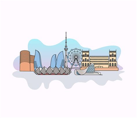 Baku City Landmarks on Behance