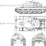 M48 Patton Blueprint - Download free blueprint for 3D modeling | Tank ...