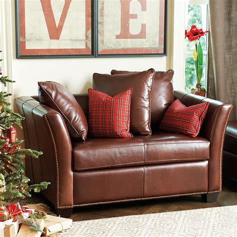 Tate Leather Twin Sleeper - Transitional - Sleeper Sofas - by Ballard Designs