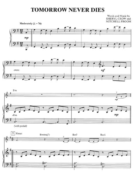 TOMORROW NEVER DIES Theme Song Piano Sheet music | Easy Sheet Music