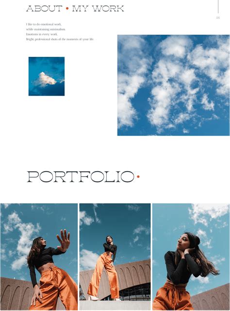 Photographer's portfolio on Behance