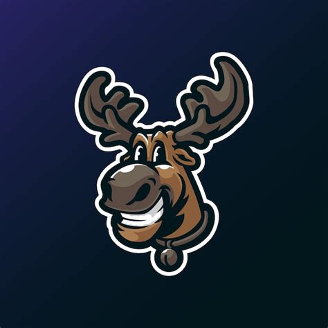 Premium Vector | Moose mascot logo design vector with modern illustration concept style for ...