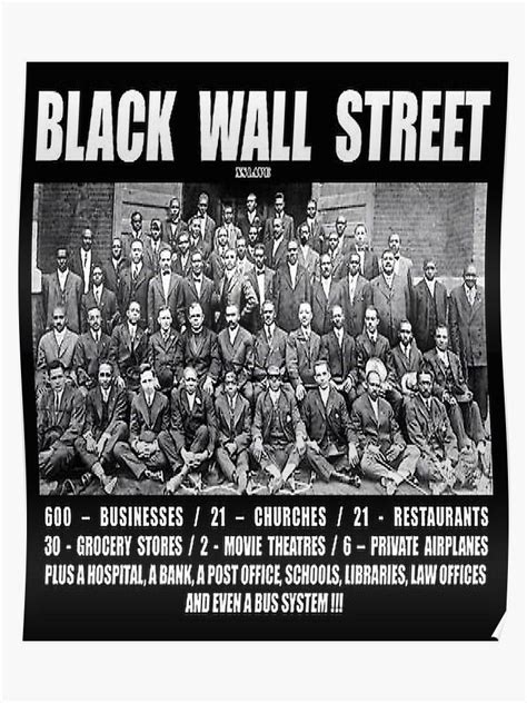 "Black Wall Street" Poster by Cinderfellaman | Redbubble | Black ...