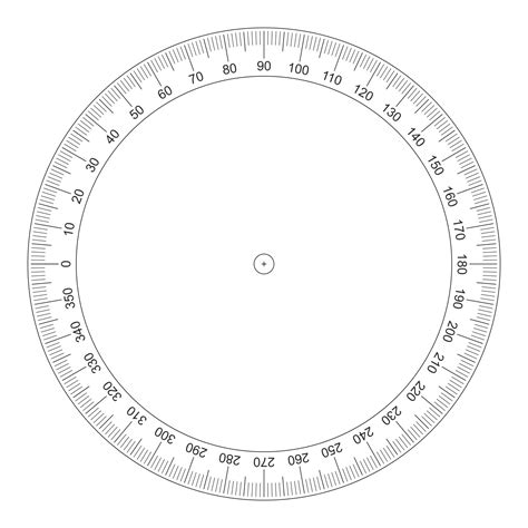 360 Degree Wheel - 10 Free PDF Printables | Printablee | Printable circles, Circle template ...