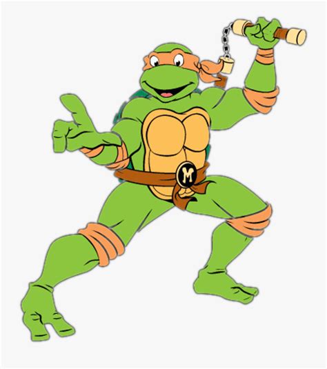 Michelangelo Teenage Mutant Ninja Turtles Cartoon , Free Transparent Clipart - ClipartKey