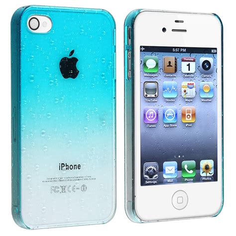 BasAcc Clear Sky Blue Water Drop Snap-on Case for Apple iPhone 4/ 4S - 14218572 - Overstock.com ...