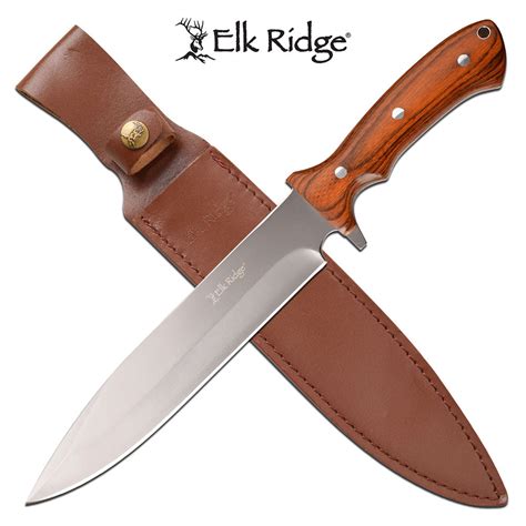 14" Elk Ridge Large Hunting Knife (ER-200-25BR) - Frontier Blades