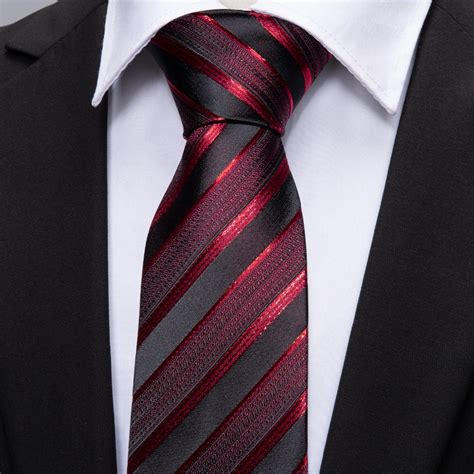 Wedding Men Tie Red Striped Fashion Designer Ties For Men – Chilazexpress