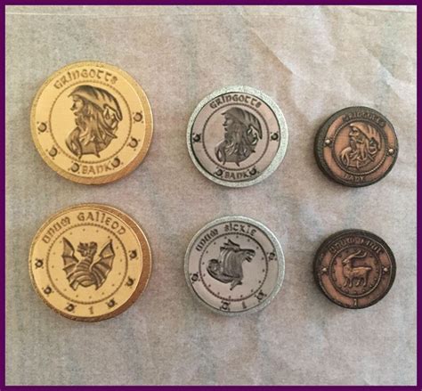 Harry Potter inspired DIY: Gringotts Wizard Coins (made with 1.5", 1.25 ...