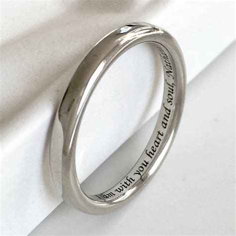 Classic Gold Wedding Ring With Bespoke Engraving By Brandts Jewellery | notonthehighstreet.com