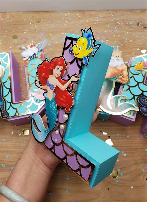 Letters For Kids, 3d Letters, Mermaid Theme Birthday Party, Birthday Party Themes, Letter A ...