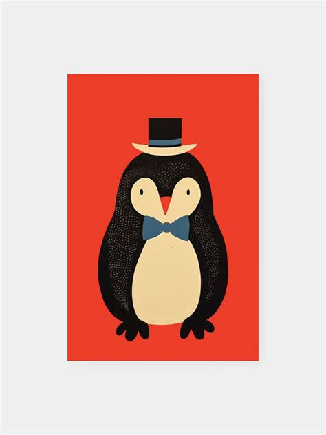 Classy Tuxedo Penguin Poster - Klumo Shop