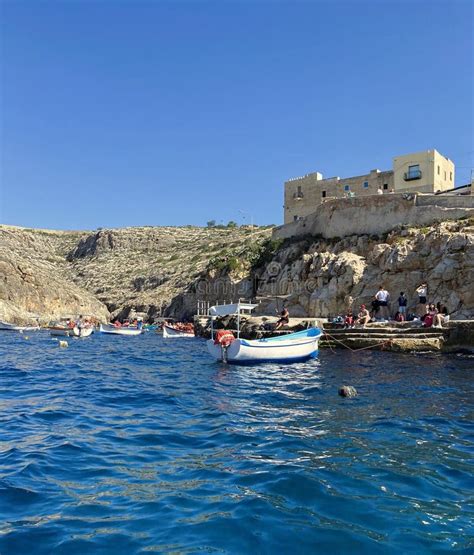 Blue Grotto Caves, Malta - 10-24-2022 - Boats of Tourists Exploring the ...