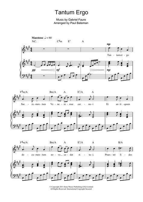 Tantum Ergo | Sheet Music Direct