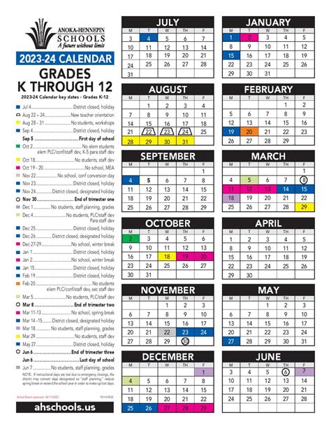 Anoka Hennepin Schools Calendar 2024-2025 (Holiday Breaks)