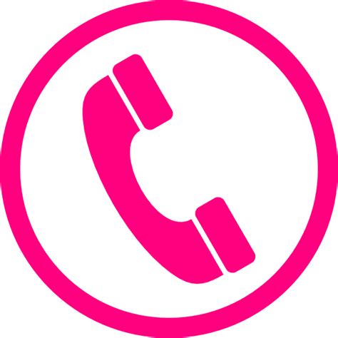 Pink Phone Icon Clip Art at Clker.com - vector clip art online, royalty free & public domain