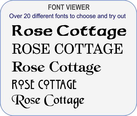 Font Viewer for house signs | House Sign Shop