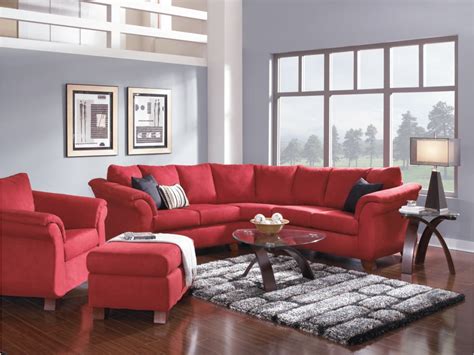 Adrian Red 4-PC Living Room Package - soon u will be mine! | Red sectional living room, Living ...