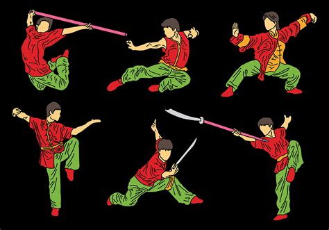 Free Wushu Icons Vector 137027 Vector Art at Vecteezy