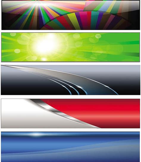 Colorful abstract banners vector | Printable banner template, Banner template, Free banner templates