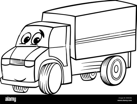 funny truck cartoon for coloring book Stock Vector Image & Art - Alamy