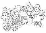 Preschool Firefighter Coloring Pages sketch template