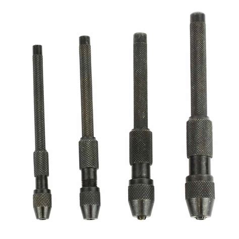 4 Pc Pin Vise Set Hand Held Hollow Handle Black Finish 4 Piece Vice ...