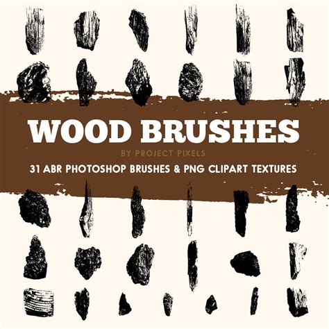 Wood Photoshop Brushes Wood Texture Clipart Graphic Design - Etsy Hong Kong