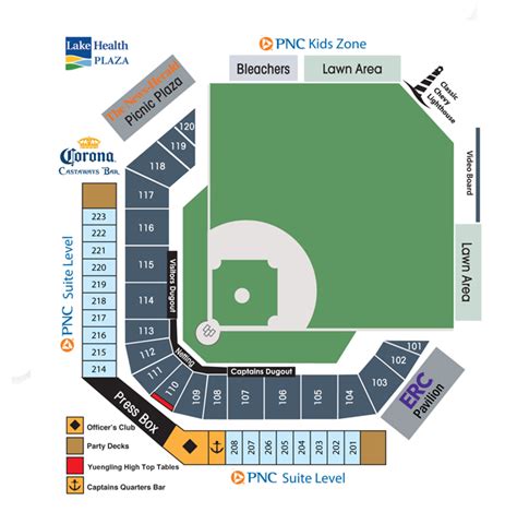 Classic Park Seating Chart | Lake County Captains Classic Park