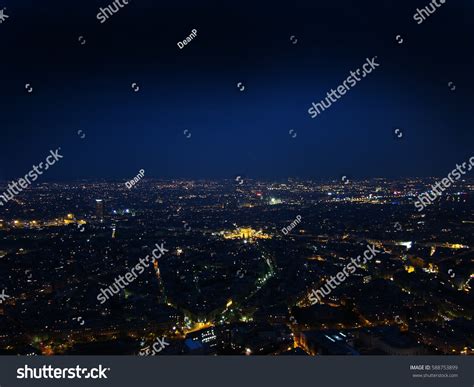 Paris Skyline Night Stock Photo 588753899 | Shutterstock