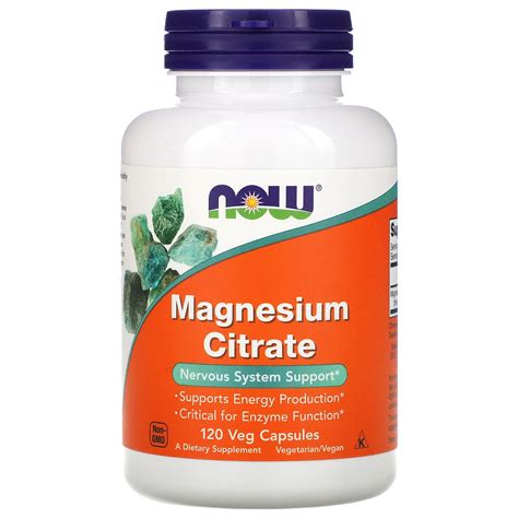 Magnesium Citrate, 180 Softgels - Now Foods - YourHealthBasket