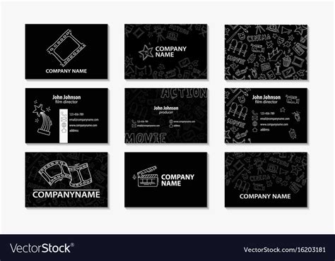 Set of creative business cards Royalty Free Vector Image