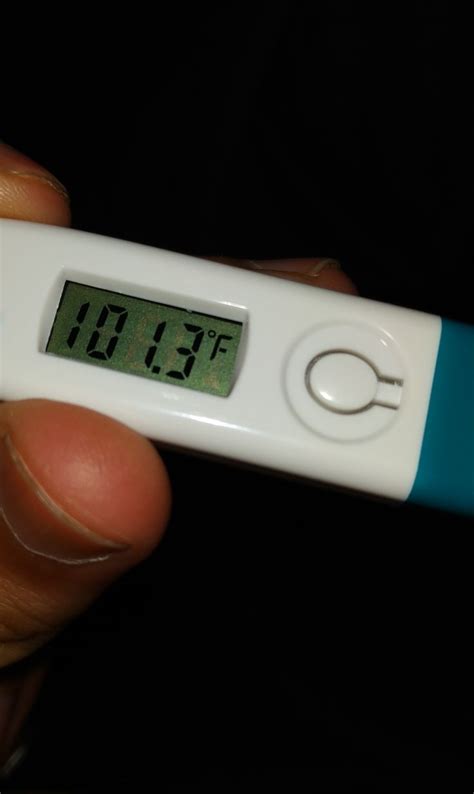 I'm having somewhat high fever today. Here's the pic of the thermometer ...