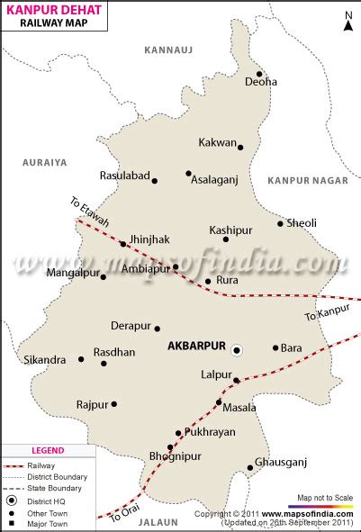 Kanpur Dehat Railway Map