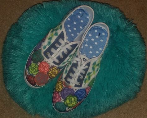 Floral Hand-designed Canvas Tennis Shoes - Etsy