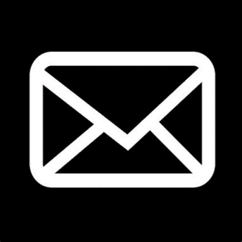 Mail icon aesthetic black and white | Custom icons, Mail icon, App icon ...