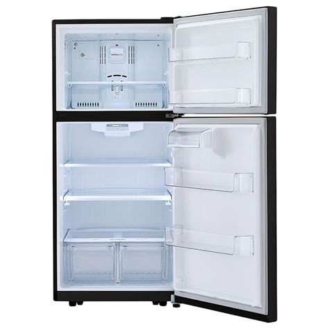 LG 20 Cu. Ft. Top Freezer Refrigerator in Smooth Black | Shop NFM