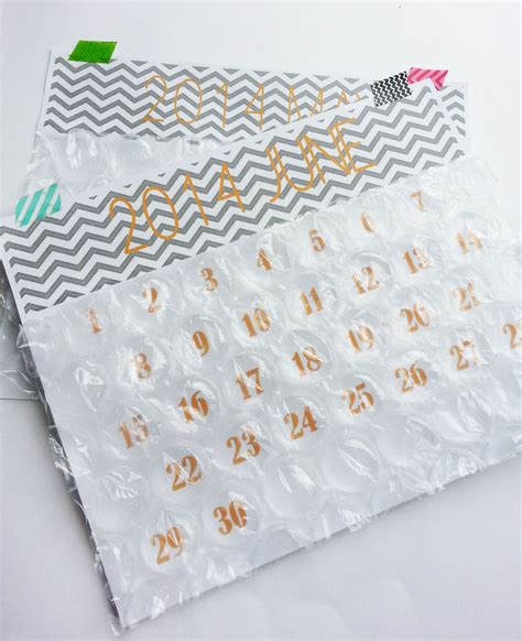 DIY Bubble Wrap Calendars | A Joyful Riot | Diy calendar, Creative calendar, Bubble wrap