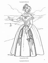 Victorian Fashion Coloring Pages sketch template
