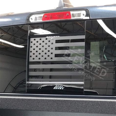 Dodge RAM Back Middle Window American Flag Decal 2019-2022 | Elevated Auto Styling