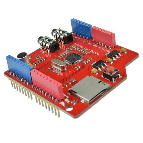 Stereo Audio MP3 Player Shield Record Decode Development Board Module With TF Card Slot For ...