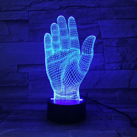 Hand - 3D Optical Illusion LED Lamp Hologram – The 3D Lamp®