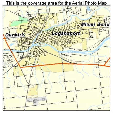 Aerial Photography Map of Logansport, IN Indiana