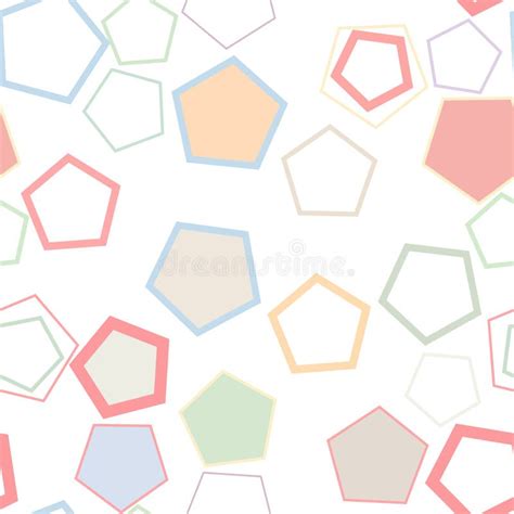 Seamless Color Abstract Pentagon Geometric Pattern Generative Art Background. Surface, Wallpaper ...