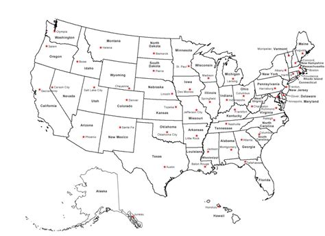 Printable Map Of The United States With State Names Unique United ...