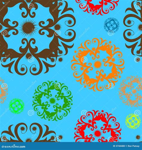 Ornament floral wallpaper stock vector. Illustration of bloom - 3744480