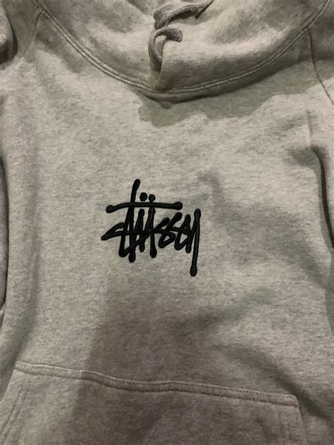 hoodie stussy korea abu abu (nett) on Carousell